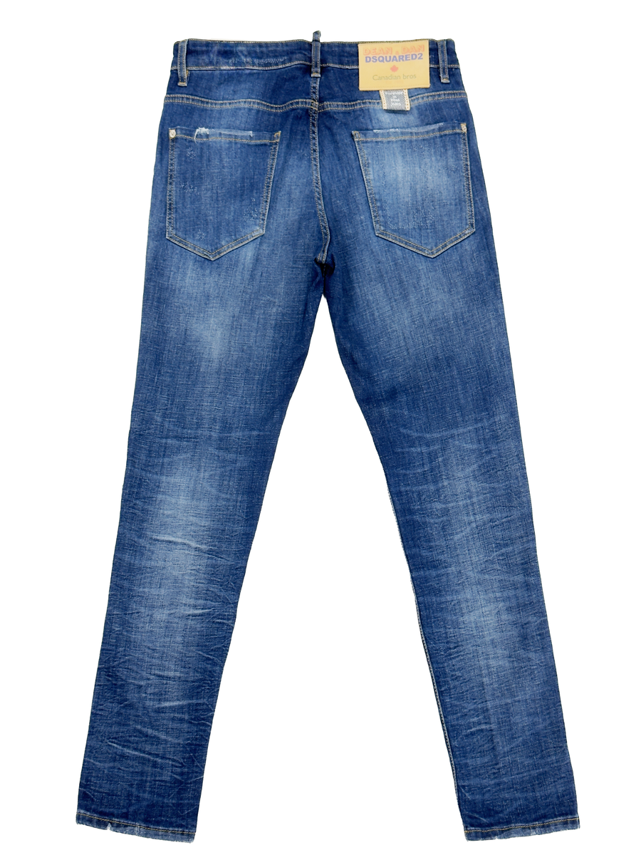 Dsquared2 Stitching Detail Cool Guy Jeans in Blue – HighEndLabels