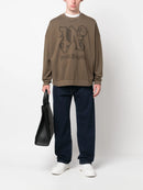 Palm Angels Monogran Sweatshirt in Brown