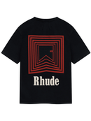 Rhude Chevron Repeat Logo T-Shirt in Black