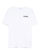 Loewe Pocket Embroidered Logo T-Shirt in White