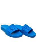 Amiri Logo Pool Sliders in Royal Blue