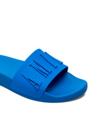 Amiri Logo Pool Sliders in Royal Blue