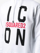 Dsquared2 Big Icon Printed logo Hoodie in White