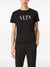 Valentino White Bold VLTN Print Logo Black T-Shirt