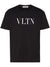 Valentino White Bold VLTN Print Logo Black T-Shirt