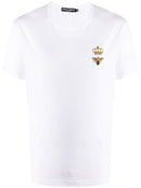 Dolce & Gabbana Embroidered Piqué T-Shirt in White