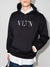 Valentino Garavani VLTN Logo Print Hoodie in Black