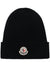 Moncler Logo-patch Knitted Beanie Black