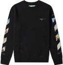 Off-White Colour Painting Diagonals Crew Sweatshirt in Black