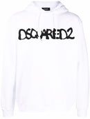 Dsquared2 Fluorescent Spray Hoodie in White