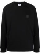 C.P. Company Metropolis Series Diagonal Raised Fleece Sweatshirt in Black