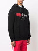 Palm Angels Red Tokyo Sprayed Hoodie Black