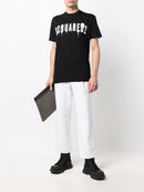 Dsquared2 Graffiti-print Paint Cotton T-shirt in Black