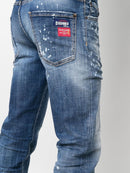 Dsquared2 Bleached Spots Wash Cool Guy Slim Jeans in Blue