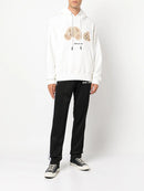 Palm Angels Teddy Bear Print Hoodie in White