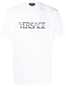 Versace Logo-print Crew-neck T-shirt in White