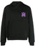 Amiri MA Purple Logo Printed Hoodie in Black