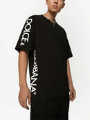 Dolce & Gabbana Side Printed Logo T-Shirt in Black