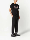 Valentino VLTN Print College Logo T-Shirt in Black