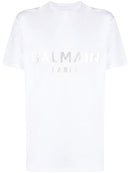 Balmain Silver Print T-Shirt in White