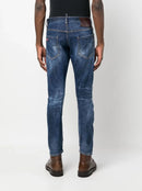 Dsquared2 1964 Patch Distressed Slim Jeans Blue