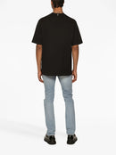 Dolce & Gabbana Interlock DG Logo Print Black T-Shirt