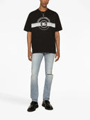 Dolce & Gabbana Interlock DG Logo Print T-Shirt in Black