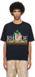 Rhude Black Tropics Printed T-Shirt in Vintage Black