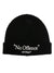 Off-White No Offence Logo Embroidered Beanie in Black