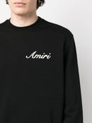 Amiri Script Logo Embroidered Sweatshirt in Black