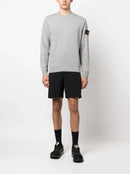 Stone Island Compass Patch Cotton Sweatshirt in Grey