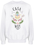 Casablanca Casa way Embroidered Sweatshirt in Grey