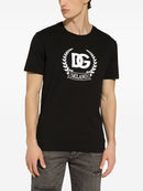 Dolce & Gabbana DG-print Stretch-cotton T-shirt Black