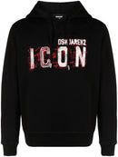 Dsquared2 Icon Scribble Cool Fit Hoodie in Black