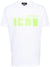 Dsquared2 Icon Blur Cool Green logo Cotton T-Shirt in White