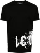 Dsquared2 Icon Splash Logo Printed Cool Fit T-Shirt in Black