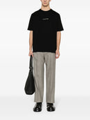 Lanvin Embroidered Logo T-Shirt in Black