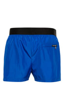 Dolce & Gabbana Script Logo Swim Shorts in Blue