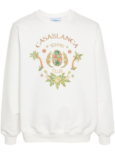 Casablanca Joyaux D'Afrique Tennis Club Sweatshirt White