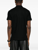 Burberry Circle TB Logo Embroidered Polo in Black