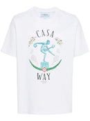 Casablanca Statue En Marbe Printed T-Shirt in White