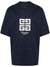 Givenchy 4G 1952 Embroidered Logo Oversized T-Shirt in Medium Blue