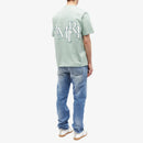 Amiri Staggered Logo T-shirt in Frosty Green