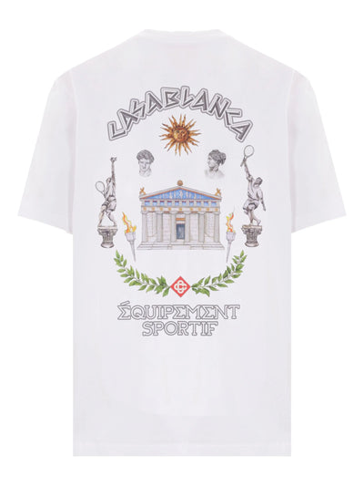 Casablanca Le Temple Du Sport Printed T-Shirt in White