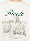 Rhude Script Printed T-Shirt in Vintage White