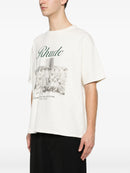 Rhude Script Printed T-Shirt in Vintage White