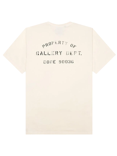 Gallery Dept Property Of Stencil T-Shirt in Cream