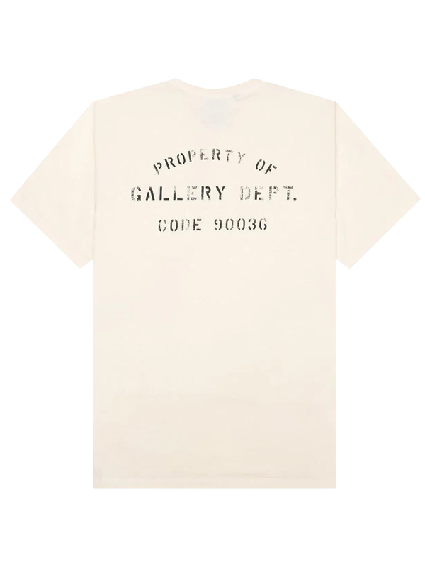 Gallery Dept Property Of Stencil T-Shirt in Cream