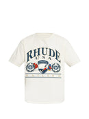 Rhude USA Sailing Printed T-Shirt in Vintage White