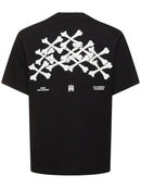 Amiri Hollywood Bones Stacked Logo T-Shirt in Black